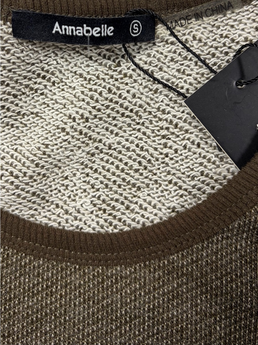 NWT Olive Brown Knit Asymmetrical Dress with POCKETS! (S) - Picture 3 of 8